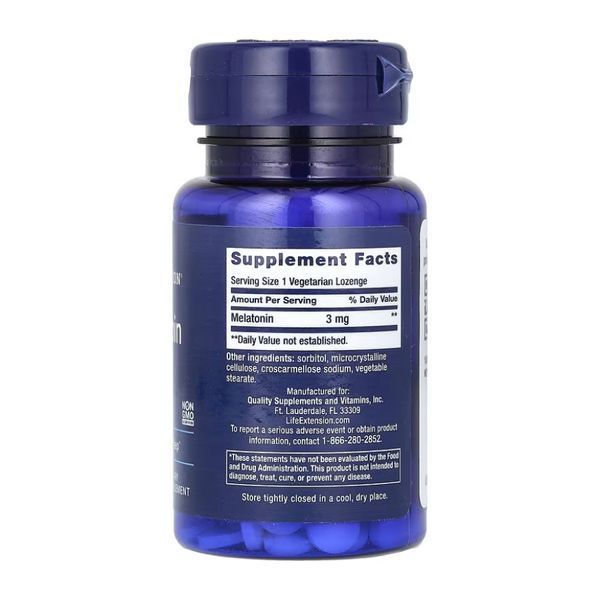 Melatonin 3mg - 60 vegetarian lozenges 2023-10-4283 фото