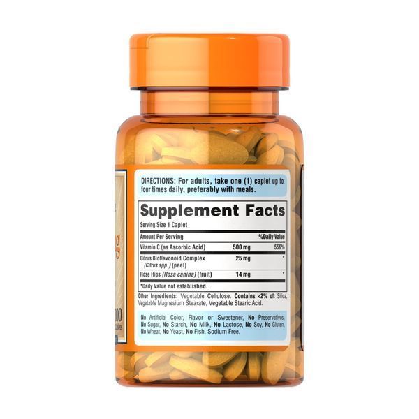 Vitamin C-500 mg with Rose Hips Time Release - 100 caps 2023-10-6438 фото