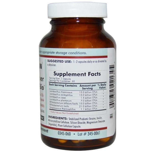Kirkman Labs, Bio-Max Series, Super Pro-Bio, Высокоэффективный пробиотик, 60 капсул (Ice) KIM-02134 фото