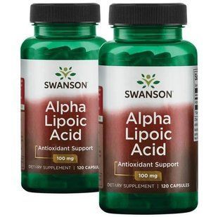 Альфа-ліпоєва кислота, Alpha Lipoic Acid, Swanson, 100 мг, 120 капсул SW982 фото