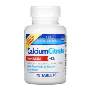 Calcium Citrate + D3 - 75 tabs 2023-10-7072 фото