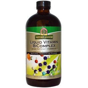 Natures Answer, Комплекс жидких витаминов группы В с натуральным мандариновым вкусом, 16 жидких унции (480 мл) NTA-26107 фото