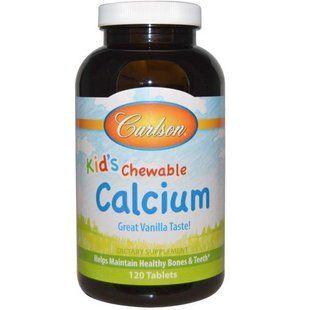 Carlson Labs, Kids Chewable Calcium, Vanilla, 120 Tablets CAR-05084 фото