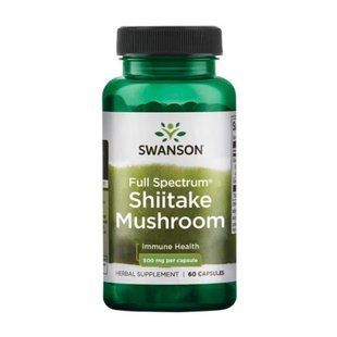 Full Spectrum Shiitake Mushroom 500mg - 60 caps 2023-10-2304 фото