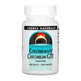 ChromeMate&reg; Chromium GTF 200 mcg, Yeast Free - 240 tabs 2023-10-5275 фото
