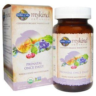 Garden of Life, mykind Organics, предродовой, один раз в день, 90 веганских таблеток GOL-11857 фото
