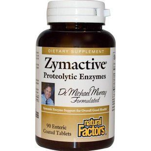 Natural Factors, Zymactive, протеолитические ферменты, 90 таблеток, покрытых кишечнорастворимой оболочкой NFS-01753 фото