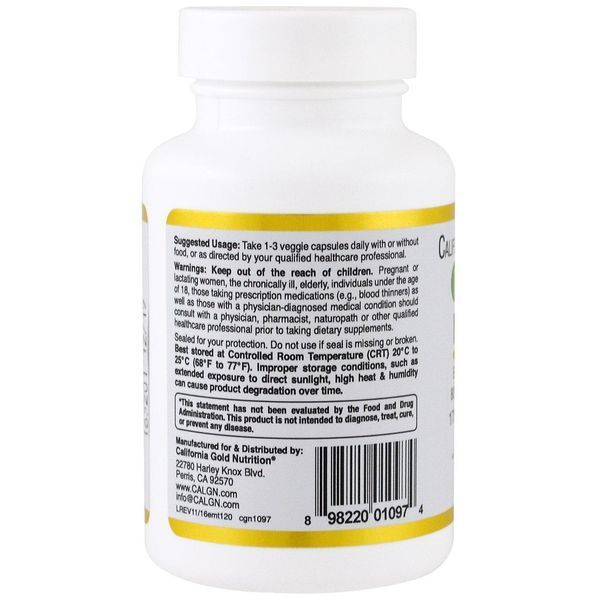 California Gold Nutrition, EuroHerbs, European, экстракт молочного чертополоха, без ГМО, клиническая сила, 60 вегетарианских капсул CGN-01097 фото