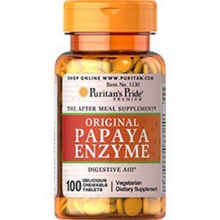 Папая ензими Papaya Enzyme Original Puritan's Pride (100 таб. жувальних) PP561 фото
