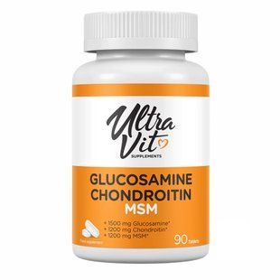 Ultravit Glucosamine Chondroitin MSM - 90 tabs (Повреждена банка) 2023-10-7920 фото