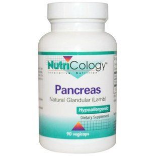 Nutricology, Панкреас, натуральний залозистий матеріал (баранячий), 90 рослинних капсул ARG-51630 фото