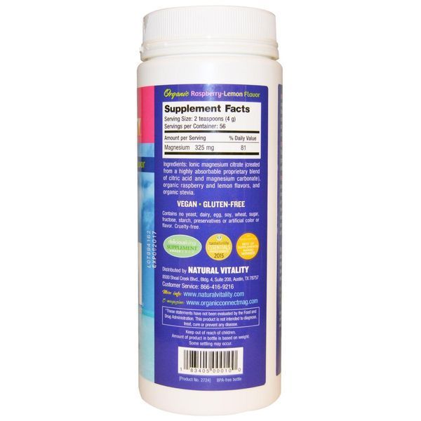 Natural Vitality, Natural Calm, органічна, зі смаком малини і лимона, 226 г PTG-00010 фото