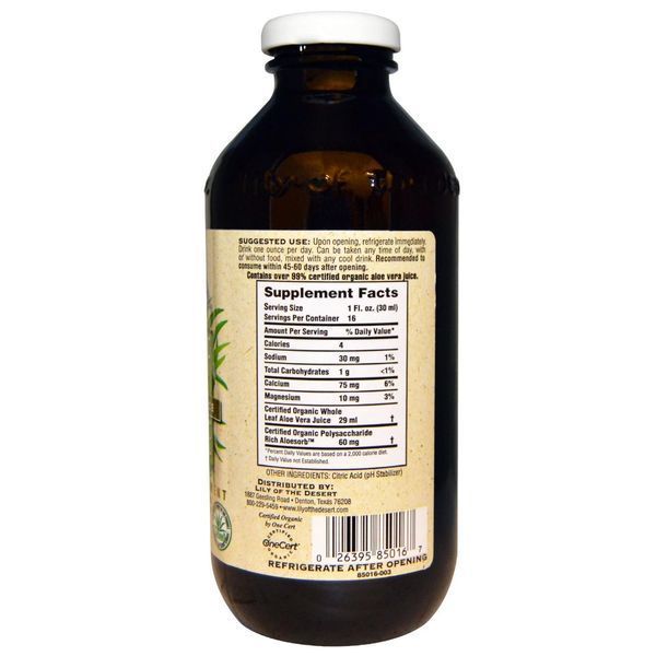 Lily of the Desert, Сік алое віра, концентрат листя, 16 унцій (473 мл) LTD-85016 фото