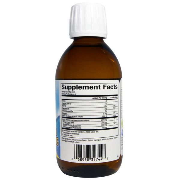 Natural Factors, SeaRich, Омега-3, лимонная меренга, 6,76 жидк. унц. (200 мл) NFS-35744 фото