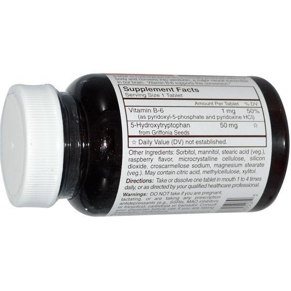 Carlson Labs, Healthy Mood, 5-HTP Elite, Natural Raspberry Flavor, 50 mg, 60 Tasty Tablets CAR-08550 фото