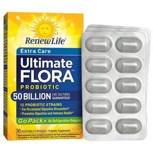 Renew Life Ultimate Flora &trade; Probiotic Extra Care - 50 миллиардов - 30 растительных капсул REN-15659 фото