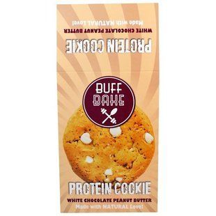 Buff Bake, Protein Cookie Печенье, Белое Шоколадное Арахисовое Масло, 12 штук по 2,82 унции (80 г) каждый BBK-00555 фото