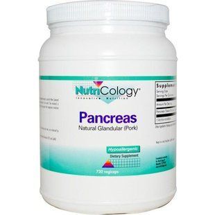 Nutricology, Панкреас, натуральний залозистий матеріал (свинячий), 720 рослинних капсул ARG-51650 фото