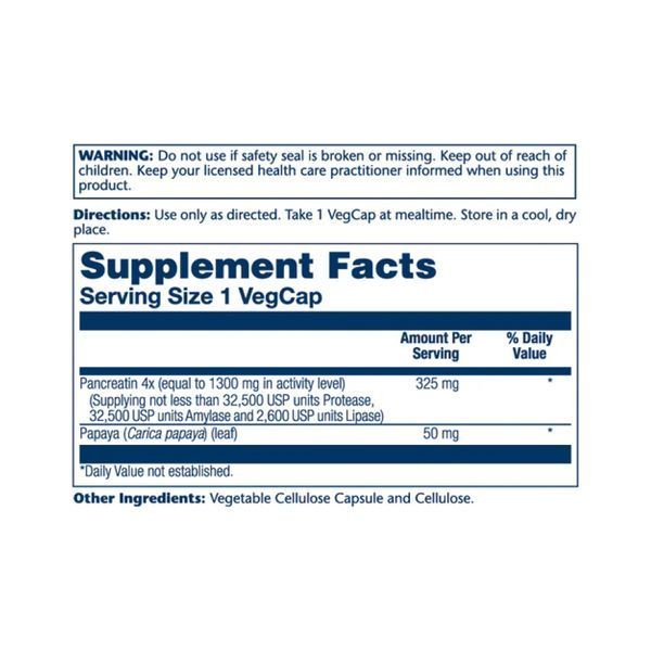Pancreatin 1300 Digestive Enz 1300mg - 90 veg caps 2023-10-3577 фото
