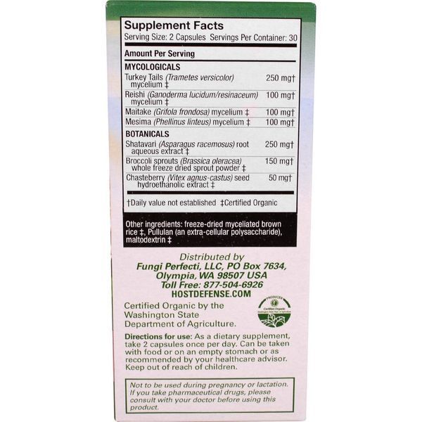Fungi Perfecti, Host Defense, MycoBotanicals Woman, Supports hormonal Balance, 60 Veggie Caps FPI-03872 фото