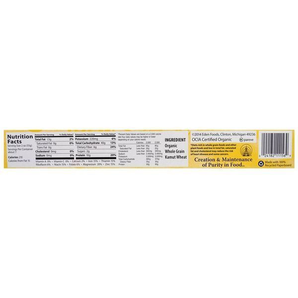 Eden Foods, Органічні макаронні вироби, камут спагетті, 100% цільне зерно, 396 г EDN-11156 фото