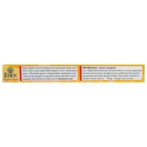 Eden Foods, Органічні макаронні вироби, камут спагетті, 100% цільне зерно, 396 г EDN-11156 фото