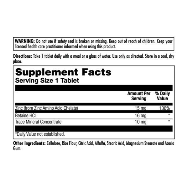Zinc 15+ Chelated - 100 tabs 2023-10-4419 фото