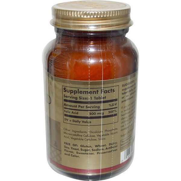 Bитамин Б9 - Фолиевая кислота (Vitamin B9 - Folate)Solgar 800 мкг, 250 таблеток SOL-01101 фото