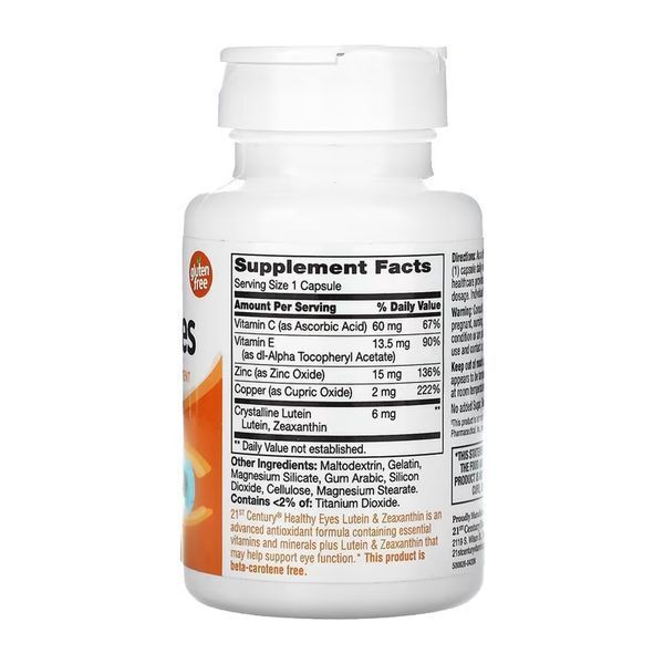 Healthy Eyes Lutein & Zeaxanthin - 60 caps 2023-10-7125 фото