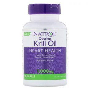 Natrol, Масло кріля без запаху, 1000 мг, 30 м'яких желатинових капсул NTL-07102 фото