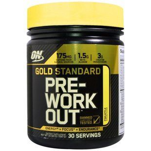 Optimum Nutrition, Gold Standard, перед тренировкой, ананасовый, 10,58 унций (300 г) OPN-05299 фото