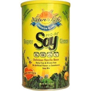 Natures Life, Super Green Soy Pro-96, порошок из ванильных бобов, 2,18 фунта (984 г) NLI-00299 фото