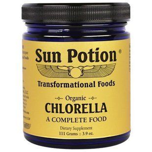 Sun Potion, Порошок Chlorella Algae, Органічний, Тверда Обробка, 3,9 унції (111 г) SNN-34250 фото