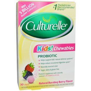 Culturelle, Пробіотичні жувальні таблетки для дітей, вибух натуральних ягід, 30 таблеток CTL-40015 фото