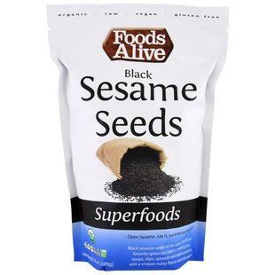 Foods Alive, Superfoods, Black Sesame Seeds, 14 oz (395 g) FDA-00049 фото