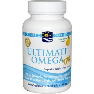 Nordic Naturals, Ultimate Omega Xtra, лимон, 1000 мг, 60 м'яких таблеток NOR-01799 фото