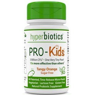 Hyperbiotics, PRO-Kids, идеальный детский пробиотик, не содержит сахара, терпкий цитрус, 60 мини-горошин HYB-05852 фото
