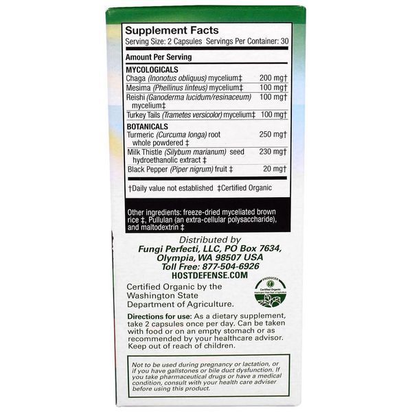 Fungi Perfecti, Грибы и травы для печени из серии Грибы для защиты организма, пищевая добавка из грибов и трав для поддержания здоровья печени, 60 FPI-03882 фото
