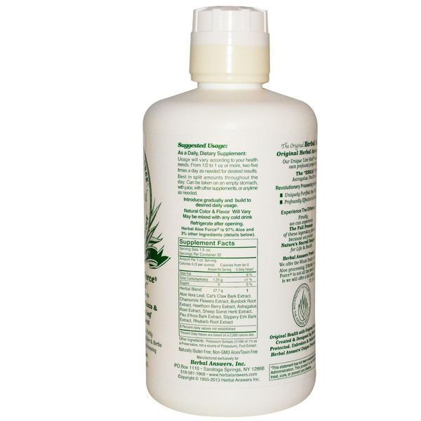 Herbal Answers, Inc, Алоэ Herbal Aloe Force, 33,8 жидких унции (1 литр) HAS-10261 фото