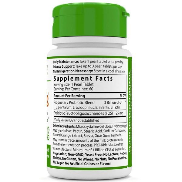 Hyperbiotics, PRO-Kids, идеальный детский пробиотик, не содержит сахара, терпкий цитрус, 60 мини-горошин HYB-05852 фото