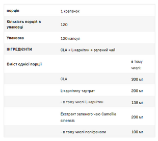 CLA + L-Carnitine + Green Tea - 120cap 100-60-4132501-20 фото