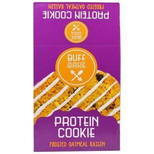 Buff Bake, Protein Cookie, Frosted Oatmeal Raisin, 12-2.82 oz (80 g) Cookies BBK-00559 фото