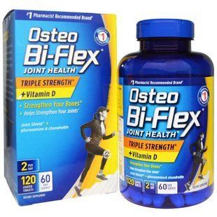 Остео Bi-Flex, Здоров'я суглобів, потрійна сила + вітамін D, 120 таблеток в оболонці OBF-19608 фото