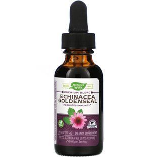 Natures Way, Ехінацея і желтокорень, на 99.9% без алкоголю, 1 рідка унція (30 мл) NWY-14663 фото