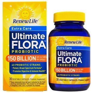 Renew Life, Пробиотик Ultimate Flora, 150 миллиардов, 30 вегетарианских капсул REN-15670 фото