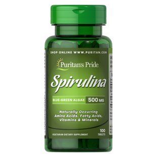Spirulina 500mg - 100 tabs 100-59-8088108-20 фото