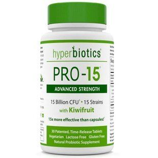 Pro-15, увеличенная сила, 15 миллиардов КОЕ Hyperbiotics 30 таблеток HYB-05854 фото