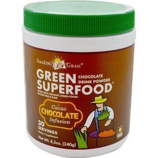 Amazing Grass, Green Superfood, шоколадный сухой напиток, 8,5 унции (240 г) AMG-93300 фото