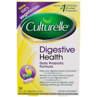 Culturelle, Здоров'я системи травлення, щоденна формула з пробіотиками, 50 капсул з рослинної оболонці для прийому 1 раз на день CTL-40021 фото