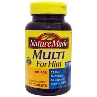 Nature Made, Multi for him, без железа, 90 таблеток NDM-01789 фото